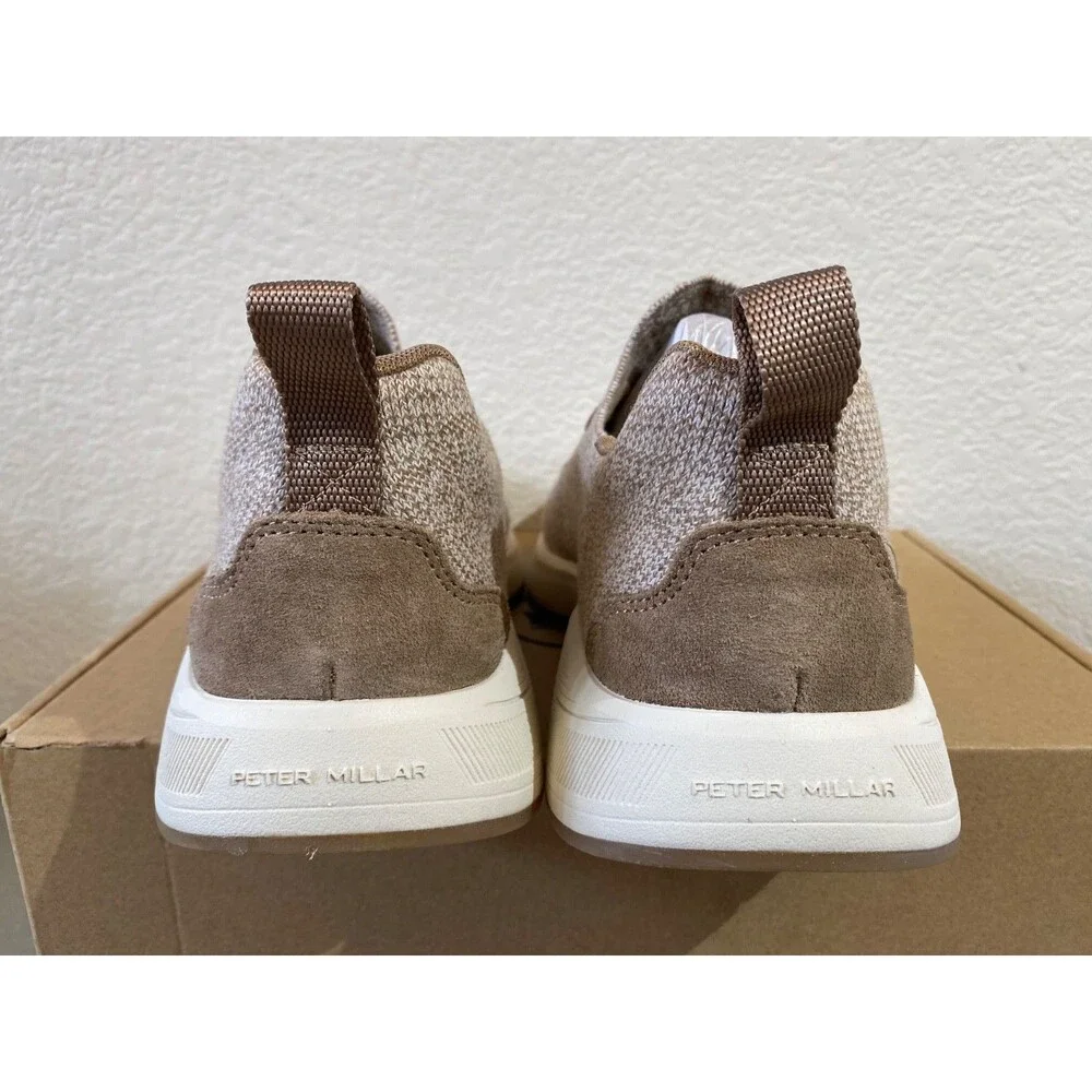 Peter Millar CrownSport Odeon Sneaker Men's US 9 Brown Knit Slip-On Shoes